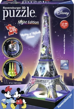 3D Puzzle Building Night Edition Tour Eiffel Mickey Mouse Best Seller Disney Disney Marche
