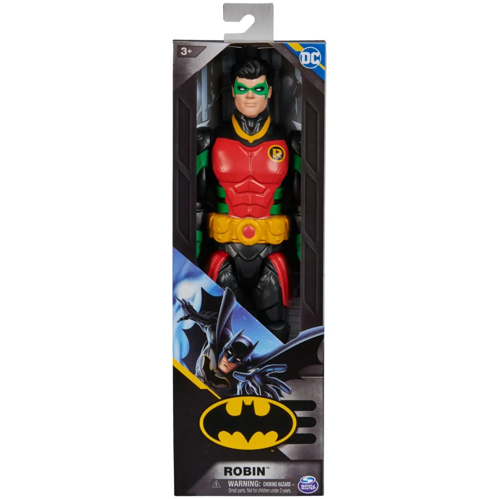 Dc Comics, Action Figure Robin Armatura, Supereroe Giocattolo In Scala, Personaggio Mondo Batman Alto 30 Cm, Supereroe Con 11 Punti Di Articolazione, Giochi Per Bambini E Bambine, 3+ Anni