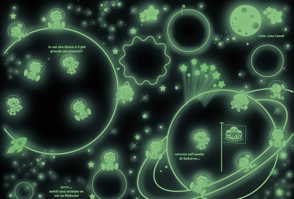 Dido' Model & Puzzle Galaxy Maxi Puzzle Fosforescente E Pasta Per Giocare