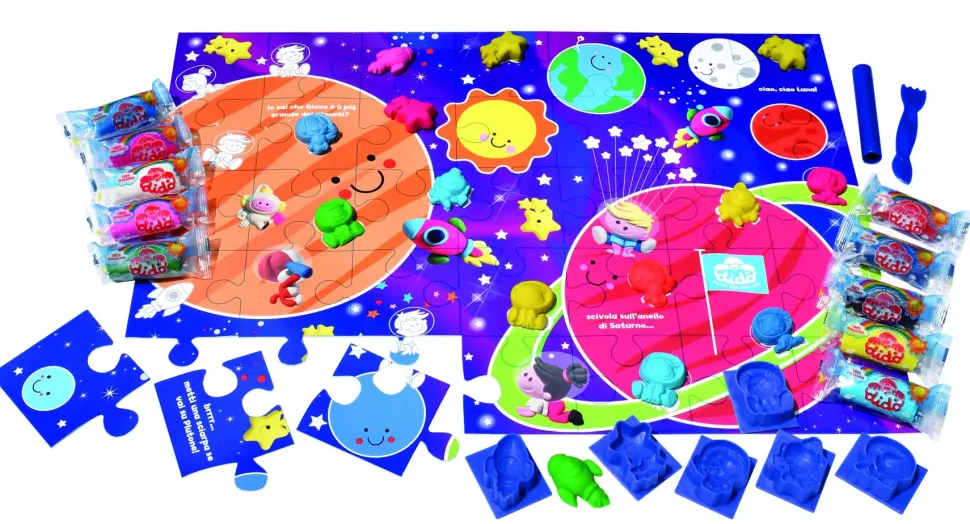 Dido' Model & Puzzle Galaxy Maxi Puzzle Fosforescente E Pasta Per Giocare