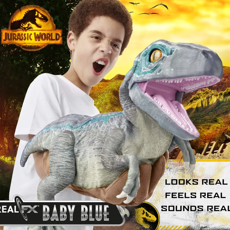 Dinosauro Animato Baby Blue Real Fx Wow! Stuff