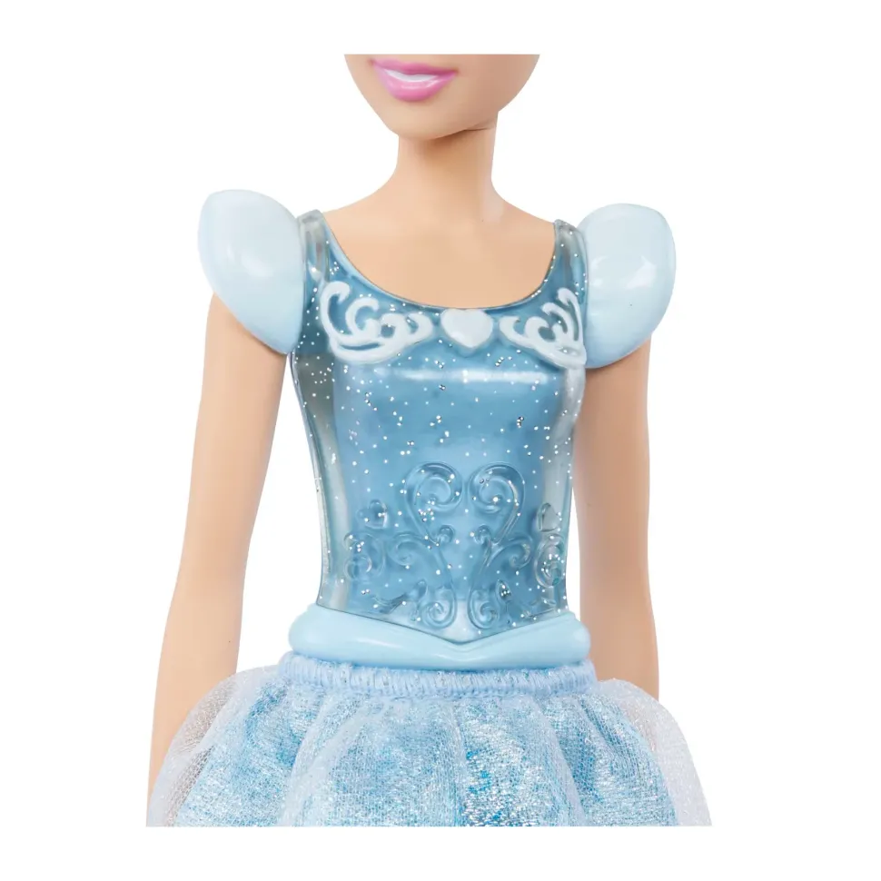 Disney Princess Cenerentola Bambola Snodata, Con Capi E Accessori Scintillanti Ispirati Al Film Disney, Giocattolo Per Bambini, 3+ Anni, Hlw06