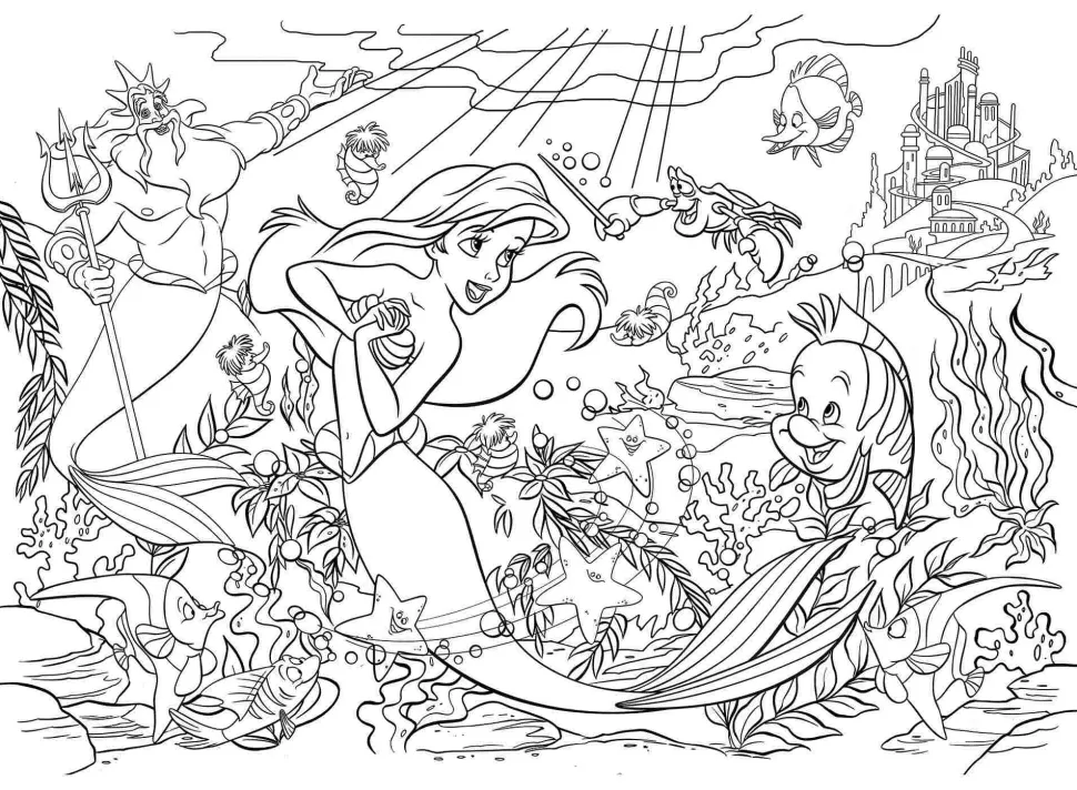 Disney Puzzle Df Maxi Floor 35 The Little Mermaid