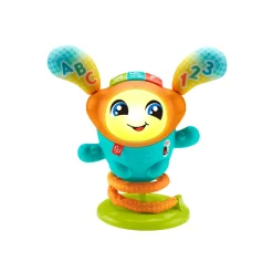 Fisher-Price Dj Nino Salterino, Edizione Multilingue, Giocattolo Musicale Interattivo Ed Educativo Con Luci, Suoni E Azione Saltellante Motorizzata, Giocattolo, 9-36 Mesi, Hjp91