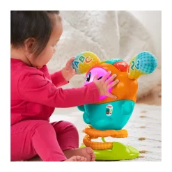 Fisher-Price Dj Nino Salterino, Edizione Multilingue, Giocattolo Musicale Interattivo Ed Educativo Con Luci, Suoni E Azione Saltellante Motorizzata, Giocattolo, 9-36 Mesi, Hjp91