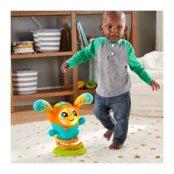 Fisher-Price Dj Nino Salterino, Edizione Multilingue, Giocattolo Musicale Interattivo Ed Educativo Con Luci, Suoni E Azione Saltellante Motorizzata, Giocattolo, 9-36 Mesi, Hjp91