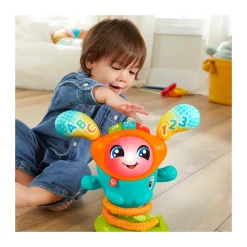 Fisher-Price Dj Nino Salterino, Edizione Multilingue, Giocattolo Musicale Interattivo Ed Educativo Con Luci, Suoni E Azione Saltellante Motorizzata, Giocattolo, 9-36 Mesi, Hjp91