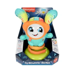 Fisher-Price Dj Nino Salterino, Edizione Multilingue, Giocattolo Musicale Interattivo Ed Educativo Con Luci, Suoni E Azione Saltellante Motorizzata, Giocattolo, 9-36 Mesi, Hjp91