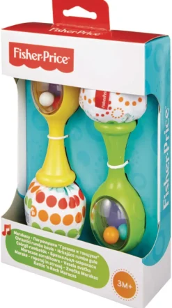 Fisher-Price Le Maracas Per Neonati Con Impugnature Soffici, Rafforza Le Capacita Motorie E Sensoriali, Bambini Di 3 + Mesi