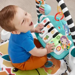 Fisher-Price Palestrina Baby Piano, Set Musicale Portatile Con 3 Livelli Di Apprendimento Smart Stages, Include 10 Giocattoli Collegabili