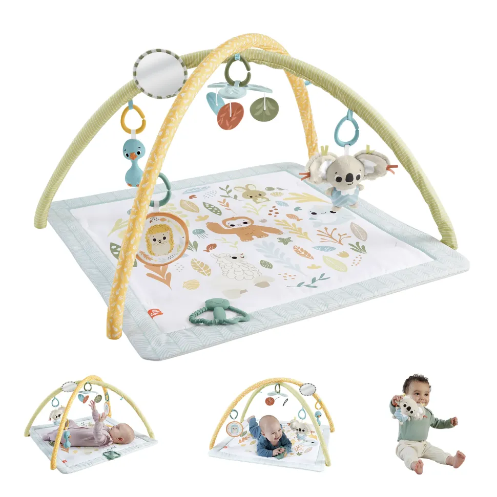 Fisher-Price Palestrina Multisensoriale Per Neonati, Tappetino Con Arco E 6 Giochi Portatili E Sensoriali Inclusi