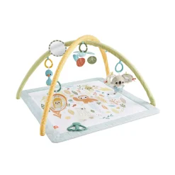 Fisher-Price Palestrina Multisensoriale Per Neonati, Tappetino Con Arco E 6 Giochi Portatili E Sensoriali Inclusi