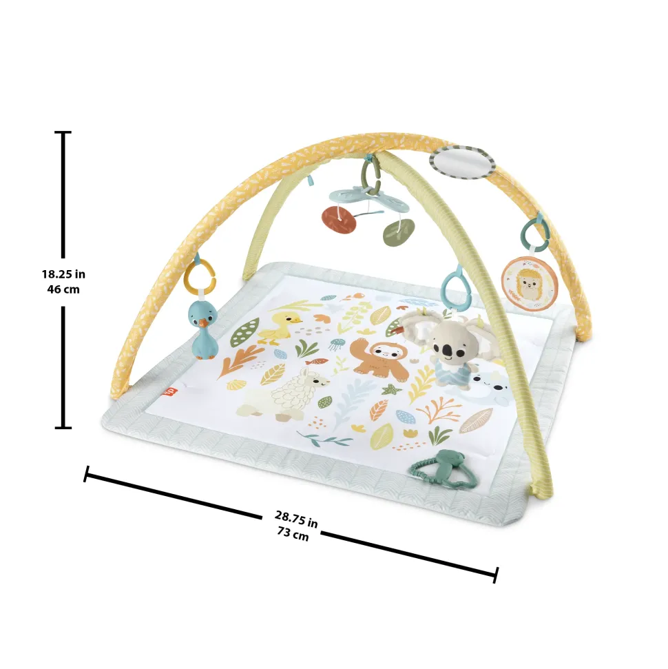 Fisher-Price Palestrina Multisensoriale Per Neonati, Tappetino Con Arco E 6 Giochi Portatili E Sensoriali Inclusi