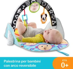 Fisher-Price Palestrina Pieghevole Degli Animali Con Arco In Bianco E Nero, Soffice Tappetino E Giochi Per Neonati