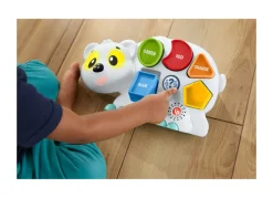Fisher-Price Parlamici Fabietto Orsetto Forme E Colori, Versione Italiana, Giocattolo Interattivo Musicale E Puzzle Con Luci E Movimenti Per L'Apprendimento, 18+ Mesi, Hrb80