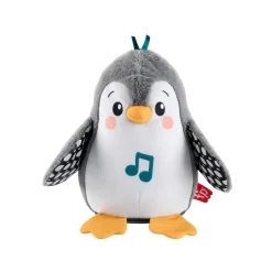 Fisher-Price Pinguino Dolci Coccole, Peluche Sensoriale Con Musica E Ali Che Si Muovono, Per Il Gioco Interattivo Da Distesi Sul Pancino, 0+ Anni, Hnc10