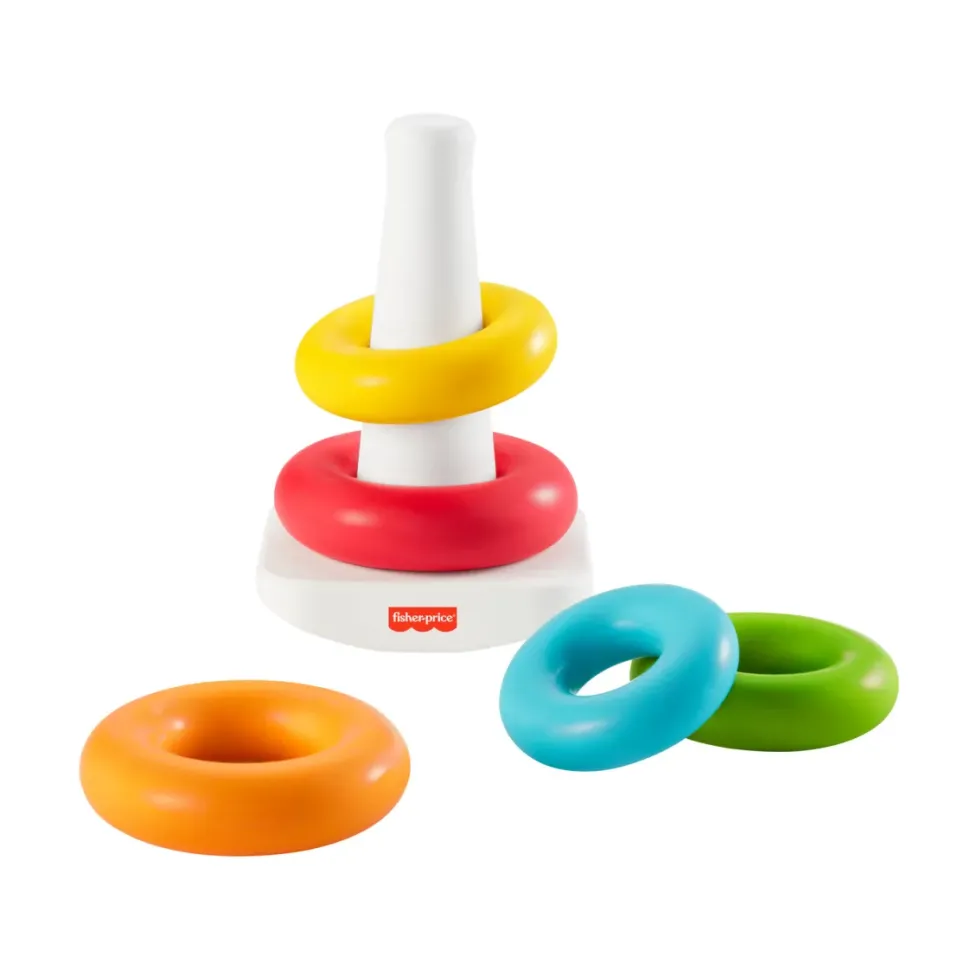 Fisher-Price Piramide 5 Anelli Eco, In Materiali Vegetali, Giocattolo Impilabile