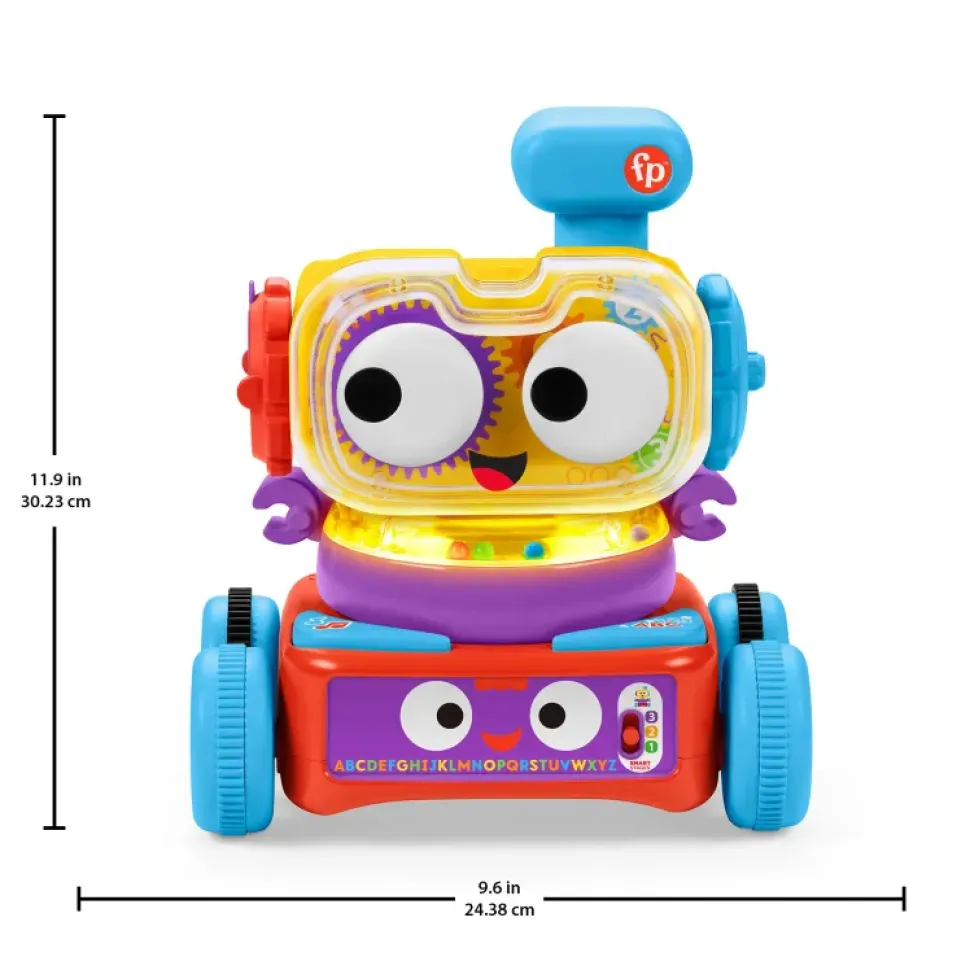 Fisher-Price Tino Robottino 4-In-1, Giocattolo Educativo Con Luci E Suoni Per La Crescita Del Bambino