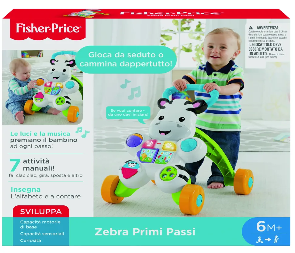 Fisher-Price Zebra Primi Passi Per L'Apprendimento