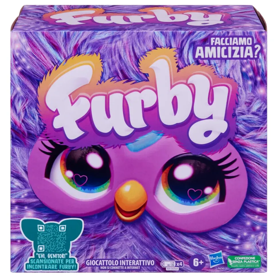 Furby Viola, Giocattolo Di Peluche, Con Attivazione Vocale, 15 Accessori Di Moda, Giocattoli Interattivi, Dai 6 Anni In Su