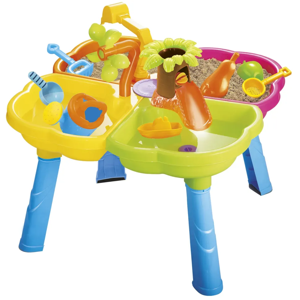 Game Table Water & Sand: Tavolo Da Gioco Multifunzionale Per Bambini Per Divertimento All'Aria Aperta