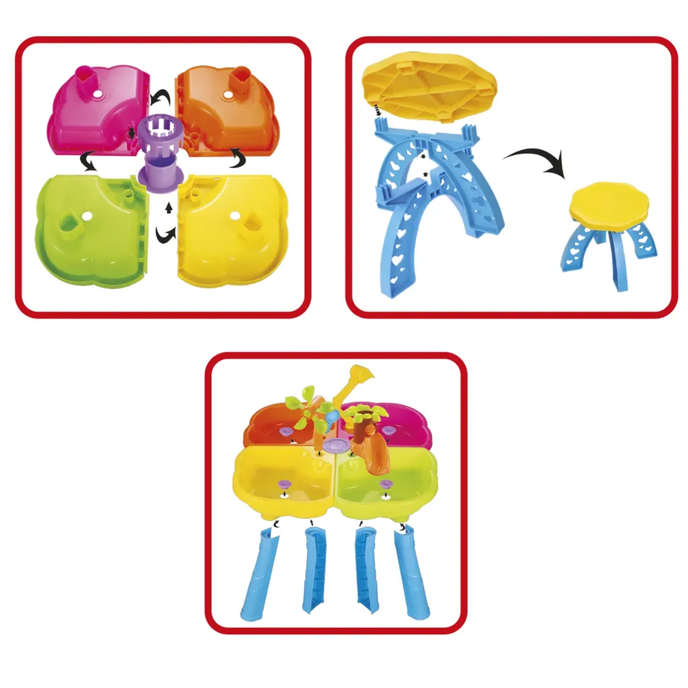 Game Table Water & Sand: Tavolo Da Gioco Multifunzionale Per Bambini Per Divertimento All'Aria Aperta