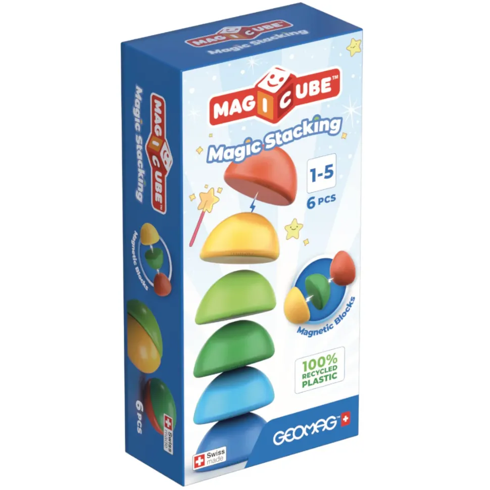 Geomag Magicube Magic Blocks Stacking 6 Pezzi 100% Recycled