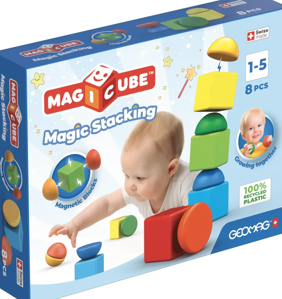 Geomag Magicube Magic Blocks Stacking 8 Pezzi 100% Recycled