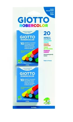 Giotto Gessetti Tondi Colorati Astuccio Con Doppia Confezione ( 2 X 10 Pz)