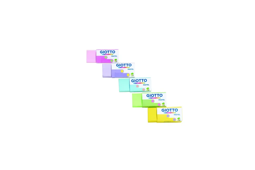 Giotto Mini Gomma Pastel Confezione 5 Minigomme Colori Pastello