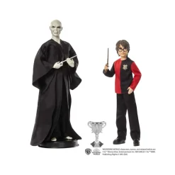 Harry Potter Confezione Con 2 Personaggi, Bambola Di Voldemort E Harry Potter, Con Coppa Tre Maghi E Accessori