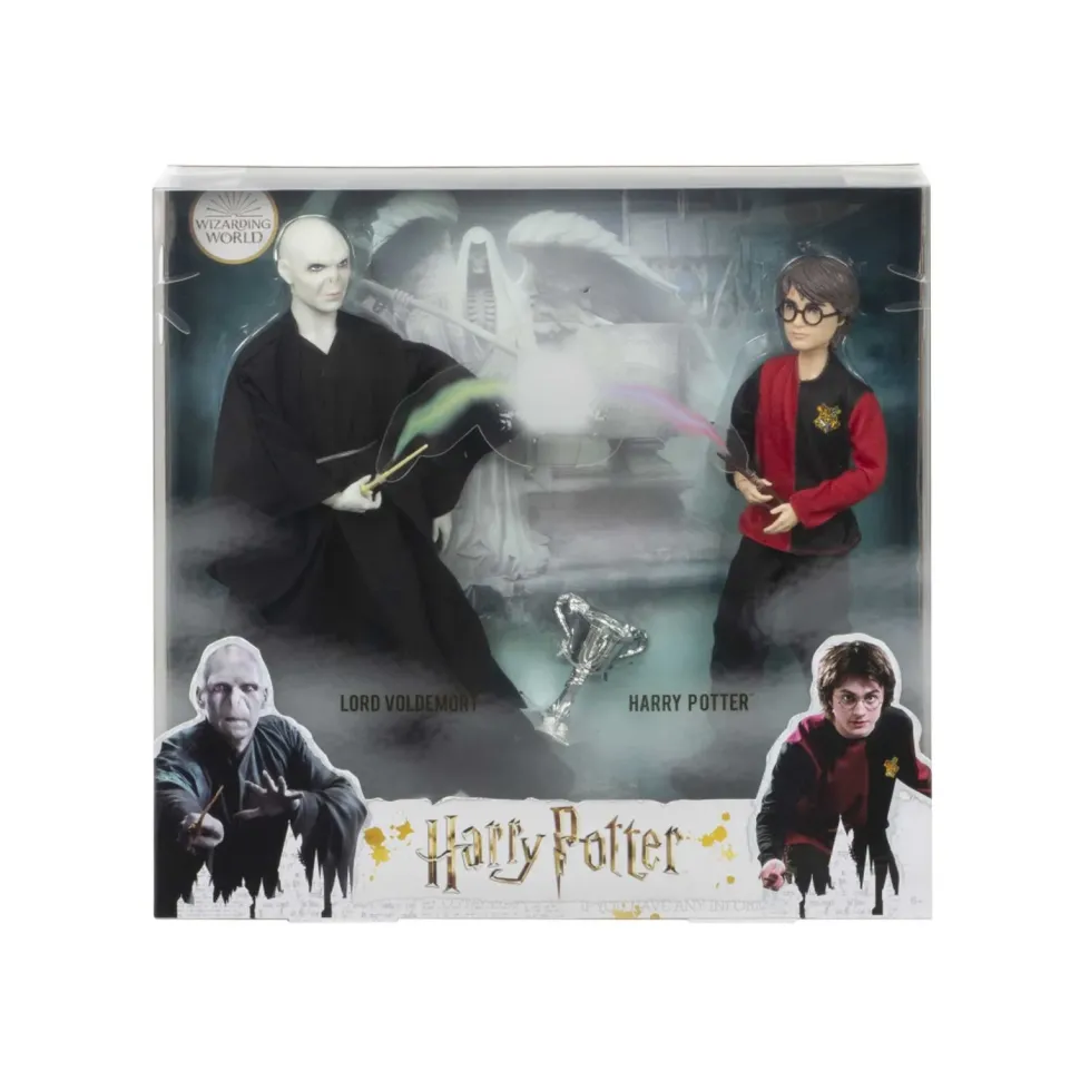 Harry Potter Confezione Con 2 Personaggi, Bambola Di Voldemort E Harry Potter, Con Coppa Tre Maghi E Accessori