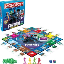 Hasbro Gaming Monopoly Fortnite Flip Edition, Gioco Da Tavolo Dai 13 Anni In Su
