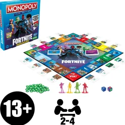 Hasbro Gaming Monopoly Fortnite Flip Edition, Gioco Da Tavolo Dai 13 Anni In Su