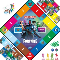Hasbro Gaming Monopoly Fortnite Flip Edition, Gioco Da Tavolo Dai 13 Anni In Su