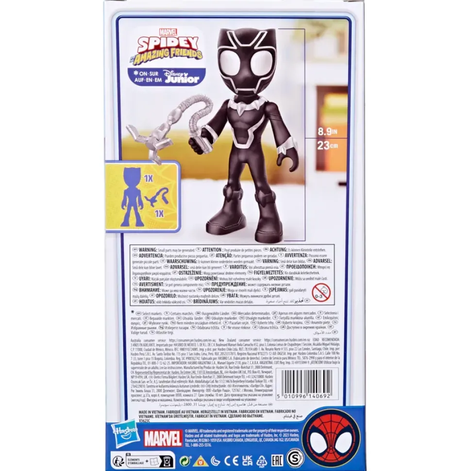 Hasbro Marvel Spidey E I Suoi Fantastici Amici Action Figure Di Supersized Black Panther, Giocattoli Di Supereroi Per Eta Prescolare