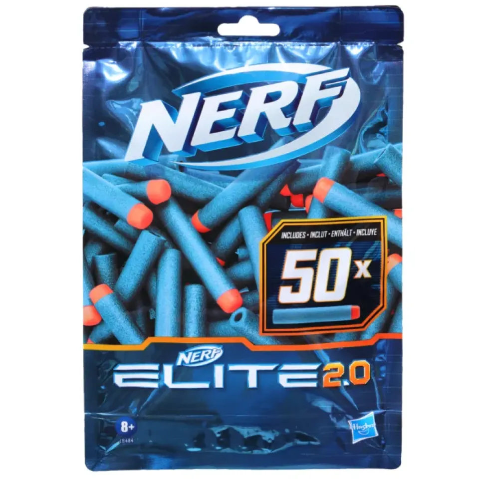 Hasbro Nerf Elite 2.0 Confezione Ricarica 50 Dardi Elite 2.0 Ufficiali, Compatibile Con Tutti I Blaster Nerf Elite