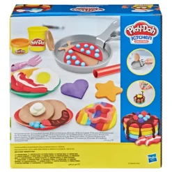Hasbro Play-Doh Kitchen Creations Flip 'N Pancakes, Per Bambini Dai 3 Anni In Su, Con 8 Colori, 14 Componenti