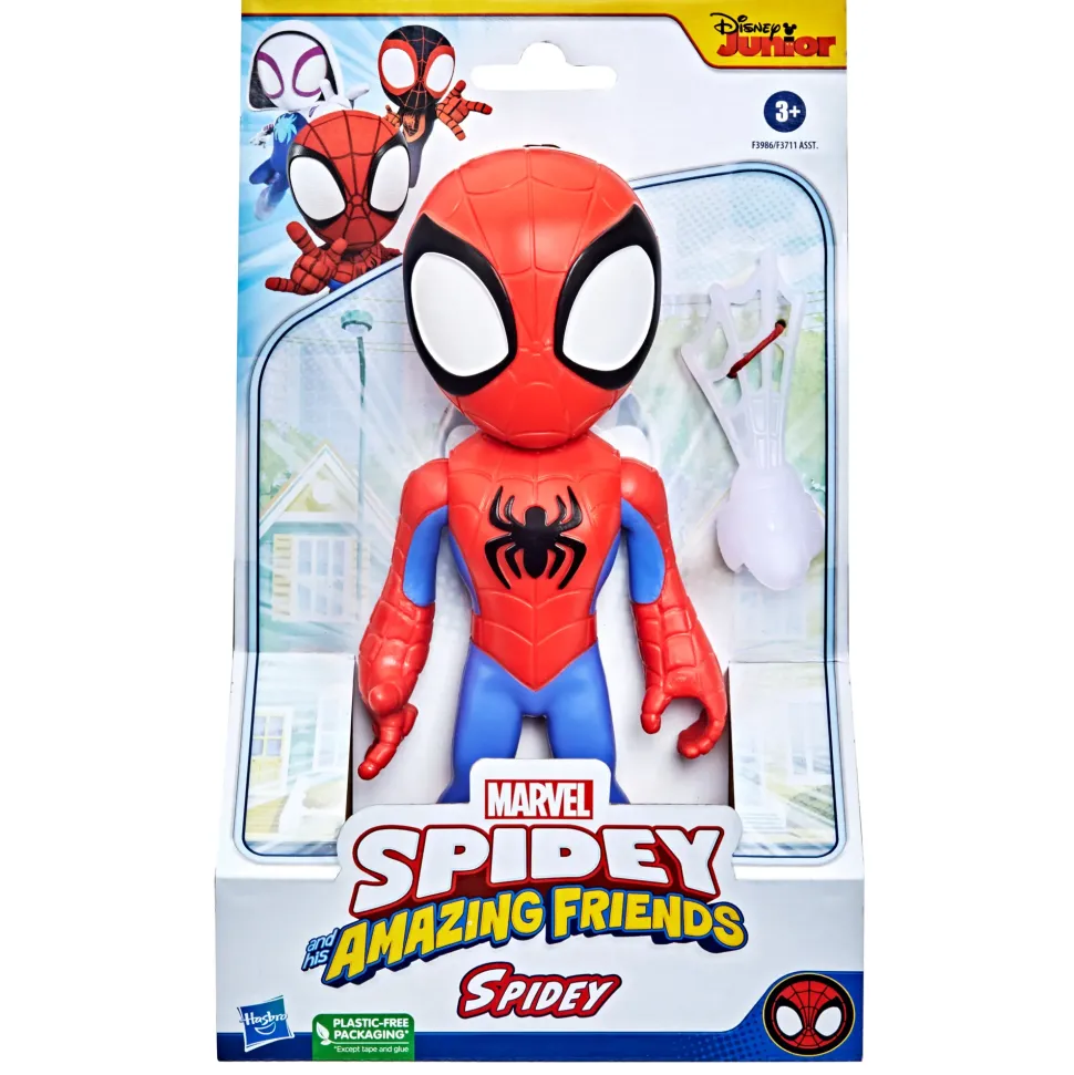 Hasbro Spidey E I Suoi Fantastici Amici Mega Spidey, Action Figure Da 22,5 Cm, Giocattolo Per Eta Prescolare, Dai 3 Anni In Su