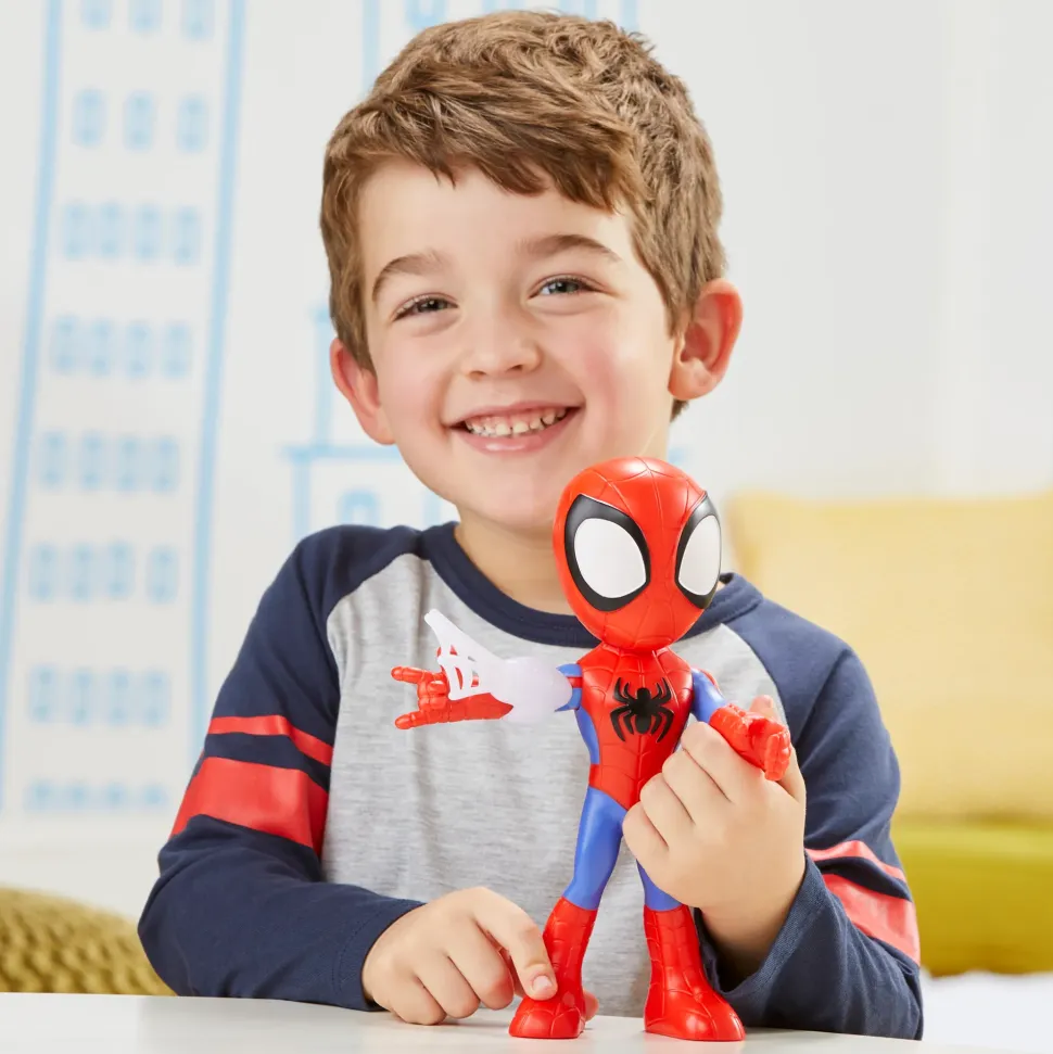 Hasbro Spidey E I Suoi Fantastici Amici Mega Spidey, Action Figure Da 22,5 Cm, Giocattolo Per Eta Prescolare, Dai 3 Anni In Su