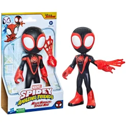 Hasbro Spidey E I Suoi Fantastici Amici Mega Miles Morales, Action Figure Da 22,5 Cm, Dai 3 Anni In Su