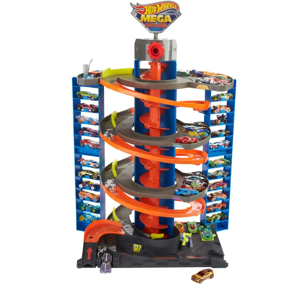 Hot Wheels City Playset Mega Garage Twist Con 1 Veicolo 1:64
