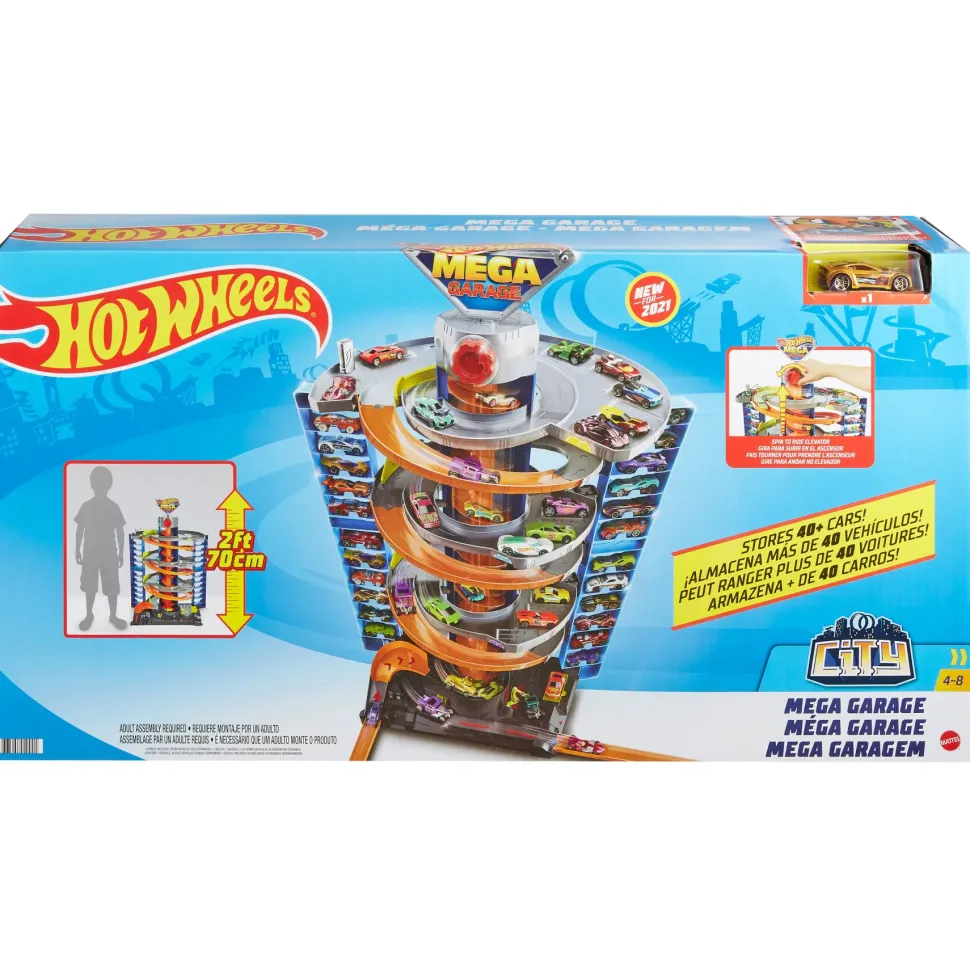 Hot Wheels City Playset Mega Garage Twist Con 1 Veicolo 1:64