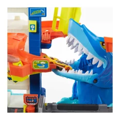 Hot Wheels City Set Super Squalo Playset Con 1 Macchinina Hot Wheels, Pista A Tema Nemesi, Si Collega Ad Altri Playset, Giocattolo Per Bambini Dai 4 Anni In Su