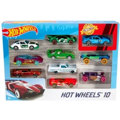 Hot Wheels- Confezione Da 10 Macchinine In Scala 1:64, Veicoli Assortiti Con Decorazioni Mozzafiato, 3+Anni