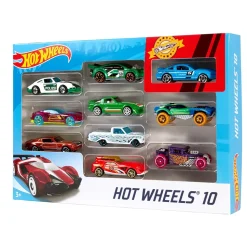 Hot Wheels- Confezione Da 10 Macchinine In Scala 1:64, Veicoli Assortiti Con Decorazioni Mozzafiato, 3+Anni