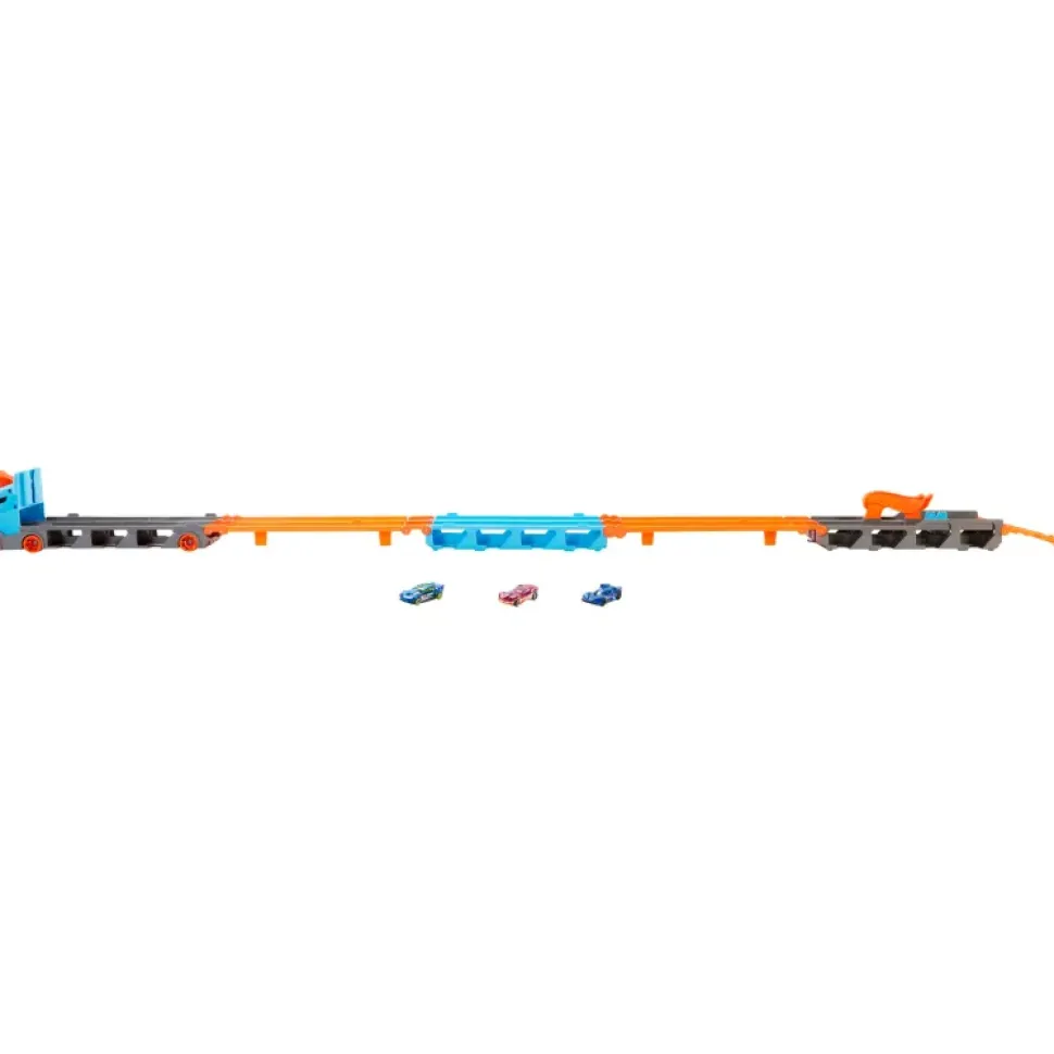 Hot Wheels 2In1 Camion Trasportatore E Pista Con 3 Macchinine, 4+Anni