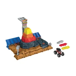 Hot Wheels Monster Trucks Arena Degli Scontri Bone Shaker Sfida Demolizione, Playset Che Include 1 Monster Truck Bone Shaker E 3 Auto Da Demolire, Giocattolo Per Bambini, 4+ Anni, Hnb96