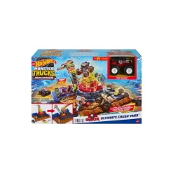 Hot Wheels Monster Trucks Arena Degli Scontri Bone Shaker Sfida Demolizione, Playset Che Include 1 Monster Truck Bone Shaker E 3 Auto Da Demolire, Giocattolo Per Bambini, 4+ Anni, Hnb96