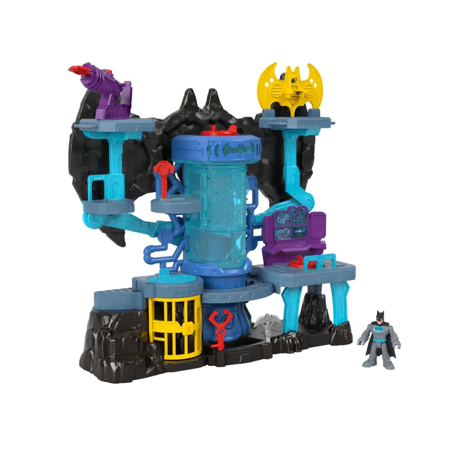 Imaginext Dc Super Friends Batcaverna Bat-Tech, Playset Di Batman Con Luci E Suoni; Per Bambini Da 3 A 8 Anni